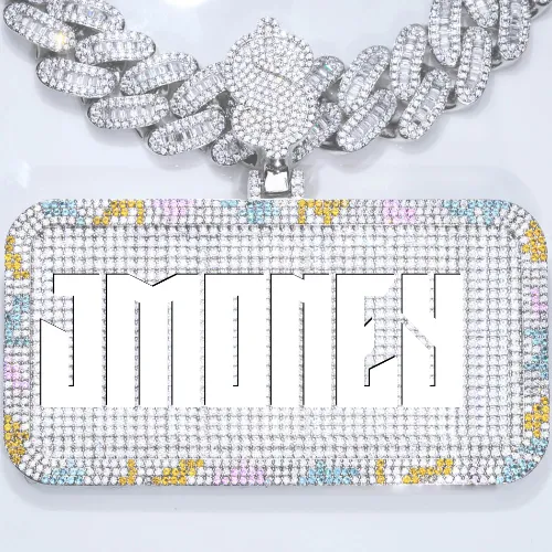 CUSTOM LETTER NECKLACE 3D COLORFUL SQUARE sold by The GUU Shop