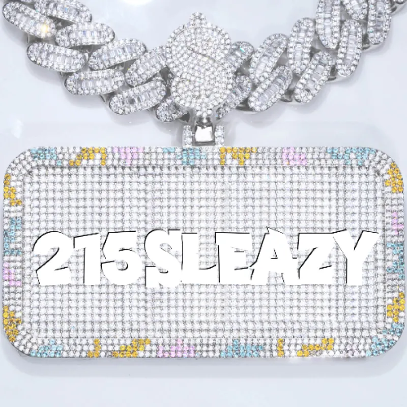 CUSTOM LETTER NECKLACE 3D COLORFUL SQUARE sold by The GUU Shop