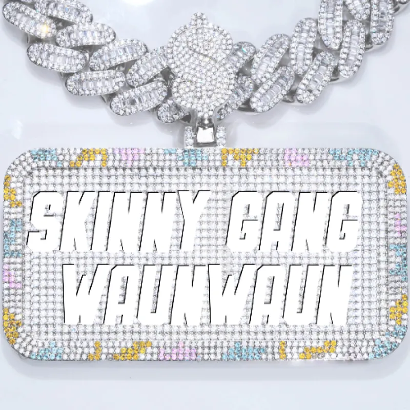 CUSTOM LETTER NECKLACE 3D COLORFUL SQUARE sold by The GUU Shop