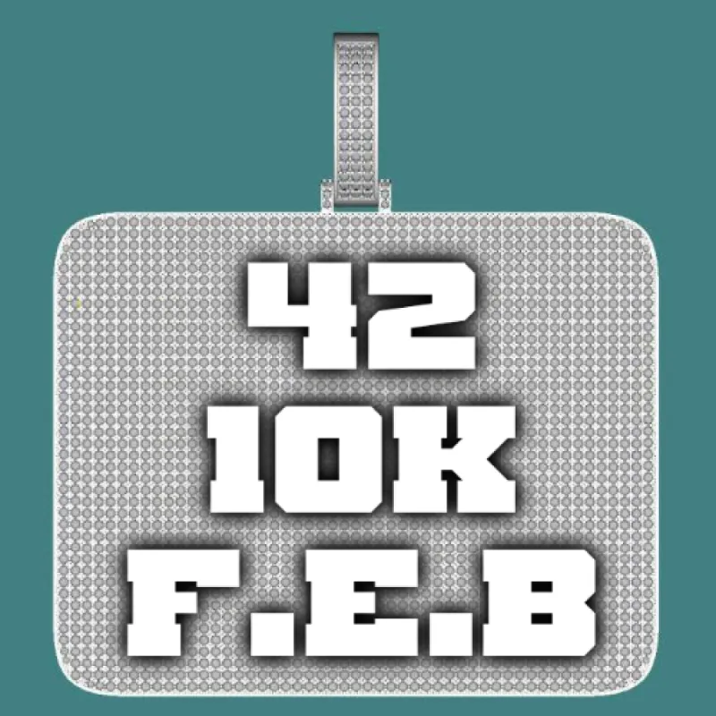 CUSTOM LETTER NECKLACE 3D BIG SQUARE sold by The GUU Shop