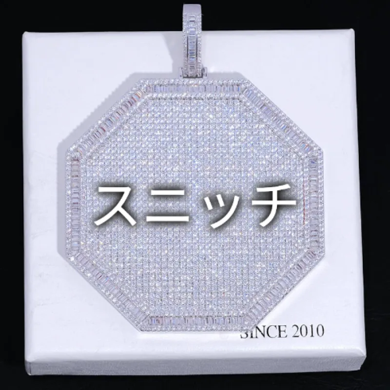 CUSTOM LETTER NECKLACE 3D BIG OCTAGON sold by The GUU Shop