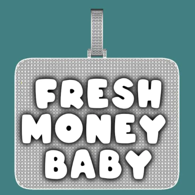 CUSTOM LETTER NECKLACE 3D BIG SQUARE sold by The GUU Shop