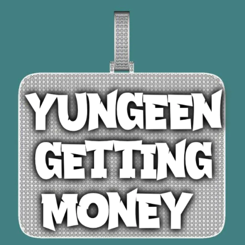 CUSTOM LETTER NECKLACE 3D BIG SQUARE sold by The GUU Shop