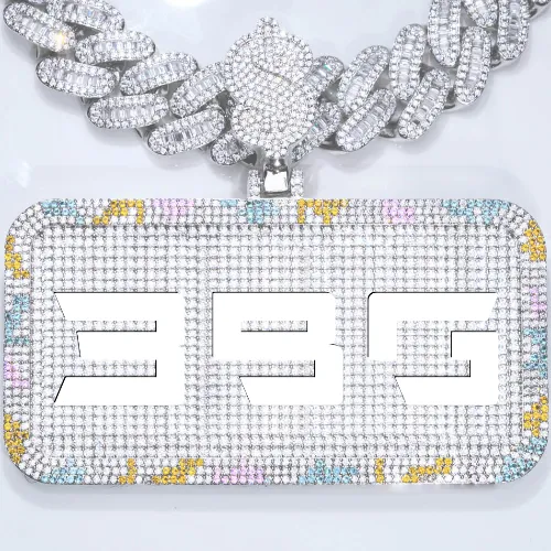 CUSTOM LETTER NECKLACE 3D COLORFUL SQUARE sold by The GUU Shop