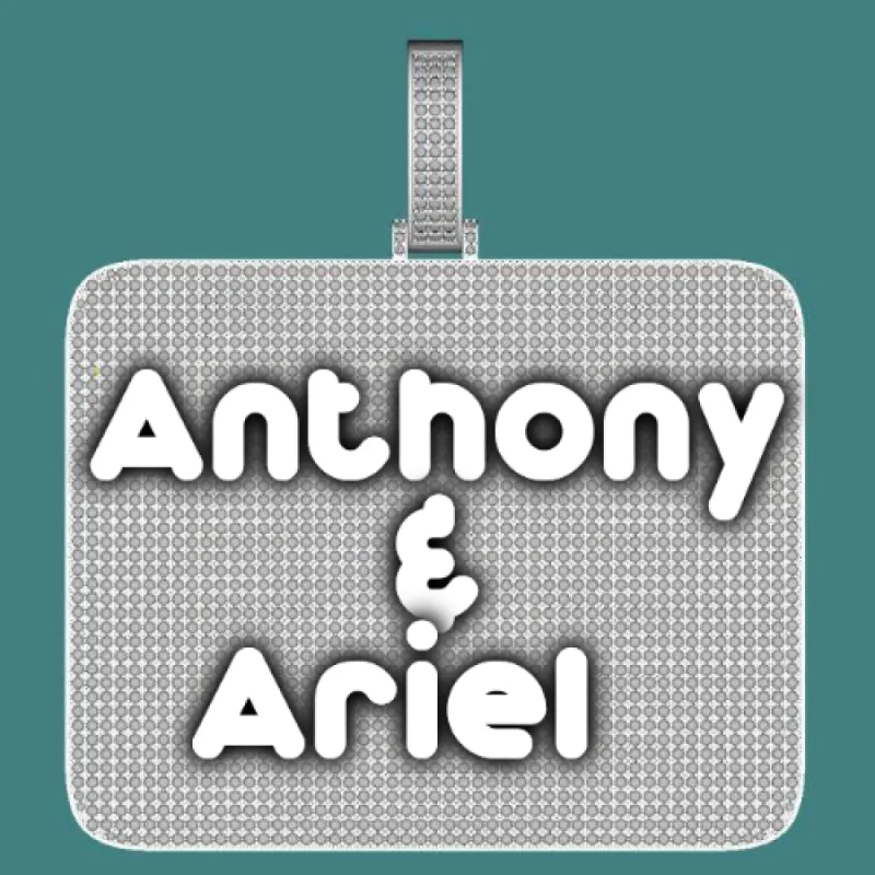 CUSTOM LETTER NECKLACE 3D BIG SQUARE sold by The GUU Shop