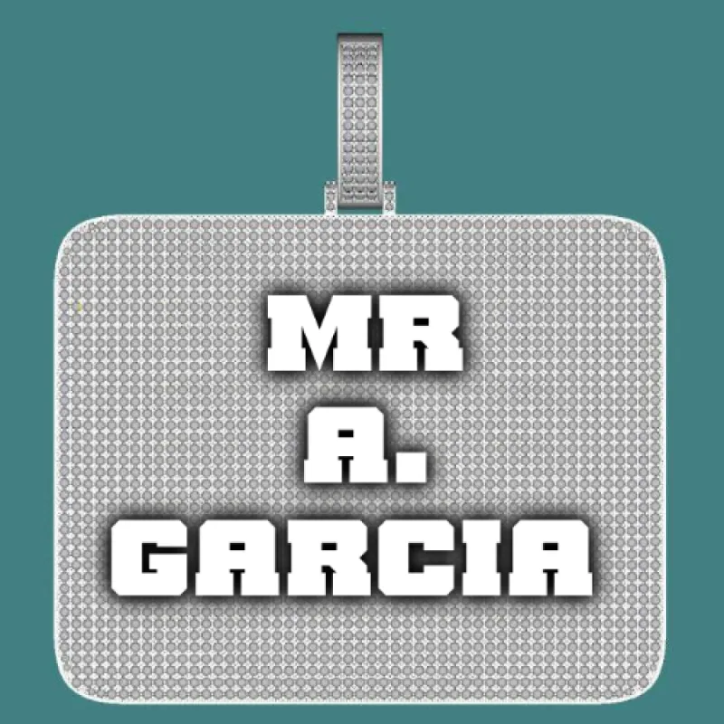 CUSTOM LETTER NECKLACE 3D BIG SQUARE sold by The GUU Shop