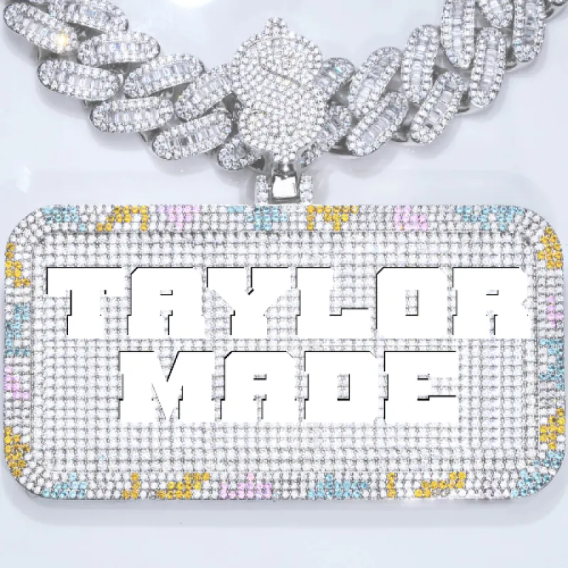 CUSTOM LETTER NECKLACE 3D COLORFUL SQUARE sold by The GUU Shop