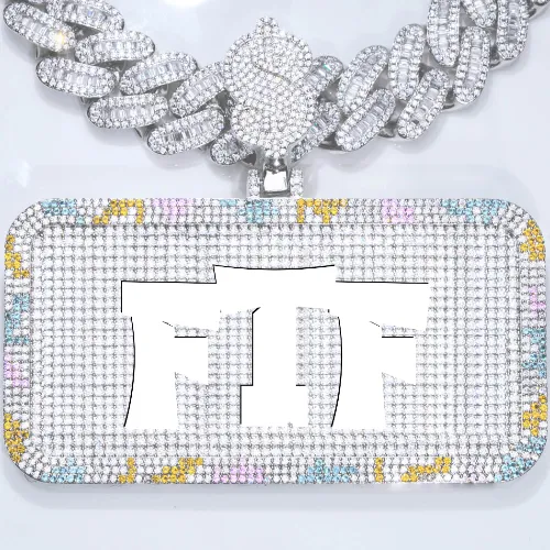 CUSTOM LETTER NECKLACE 3D COLORFUL SQUARE sold by The GUU Shop