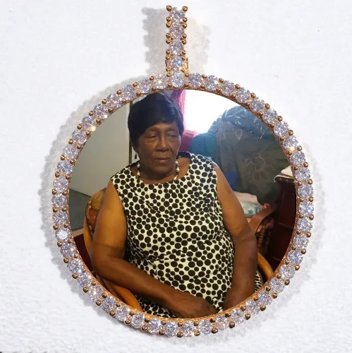 LARGE 3D CIRCLE CUSTOM PICTURE PENDANT sold by The GUU Shop