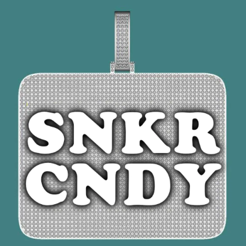 CUSTOM LETTER NECKLACE 3D BIG SQUARE sold by The GUU Shop