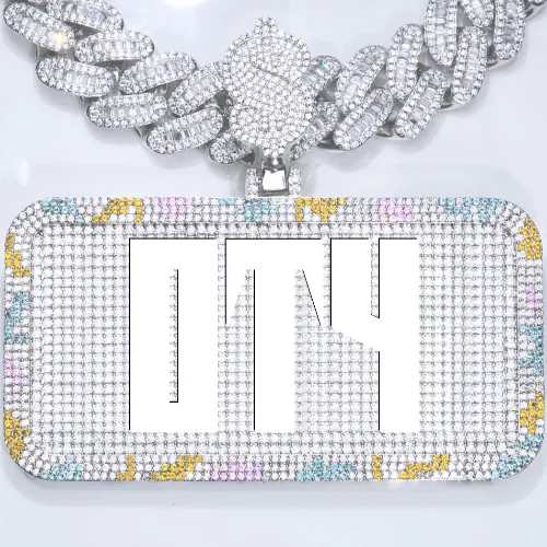 CUSTOM LETTER NECKLACE 3D COLORFUL SQUARE sold by The GUU Shop