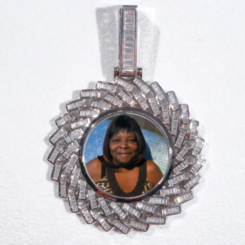 Large 3D Baguette Custom Picture Pendant sold by The GUU Shop