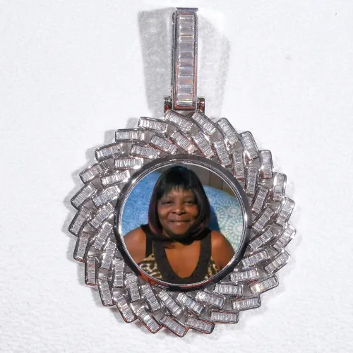 Large 3D Baguette Custom Picture Pendant sold by The GUU Shop