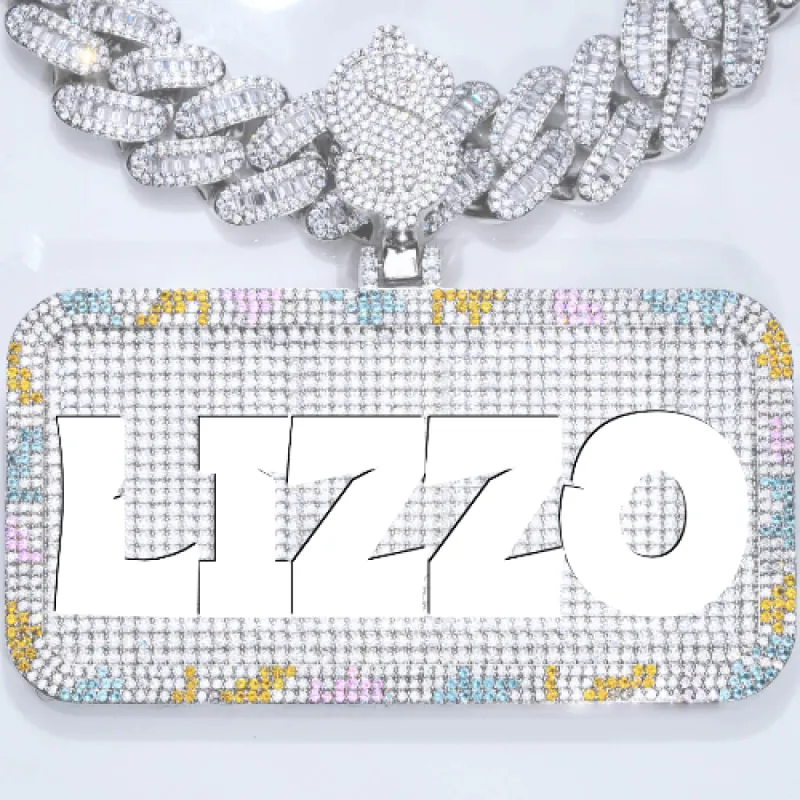 CUSTOM LETTER NECKLACE 3D COLORFUL SQUARE sold by The GUU Shop