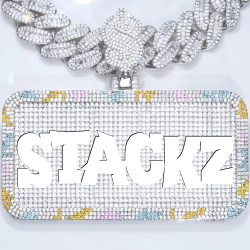 CUSTOM LETTER NECKLACE 3D COLORFUL SQUARE sold by The GUU Shop