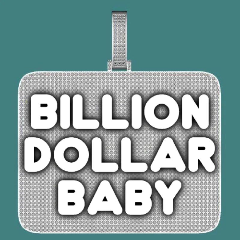 CUSTOM LETTER NECKLACE 3D BIG SQUARE sold by The GUU Shop