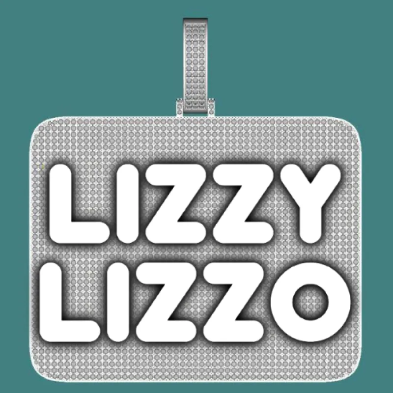 CUSTOM LETTER NECKLACE 3D BIG SQUARE sold by The GUU Shop