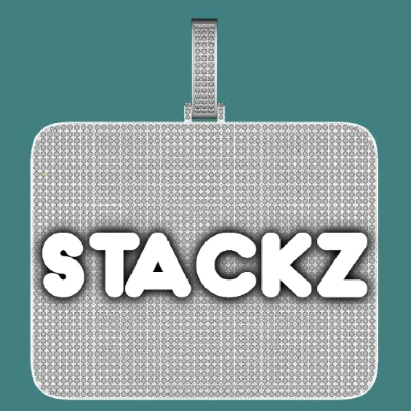 CUSTOM LETTER NECKLACE 3D BIG SQUARE sold by The GUU Shop