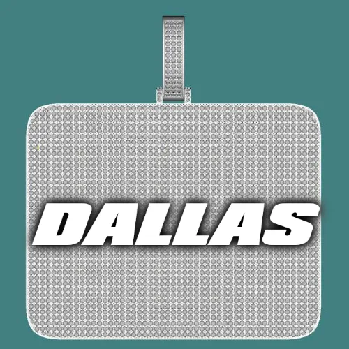 CUSTOM LETTER NECKLACE 3D BIG SQUARE sold by The GUU Shop