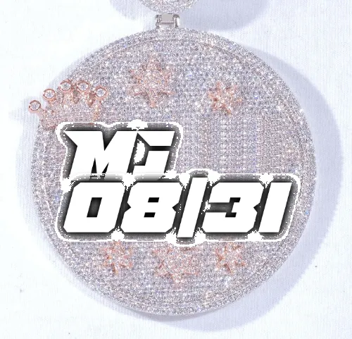 CUSTOM LETTER NECKLACE 3D BIG CROWN DISC sold by The GUU Shop