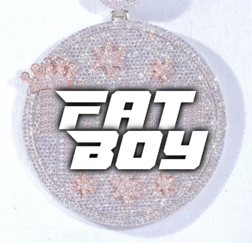 CUSTOM LETTER NECKLACE 3D BIG CROWN DISC sold by The GUU Shop