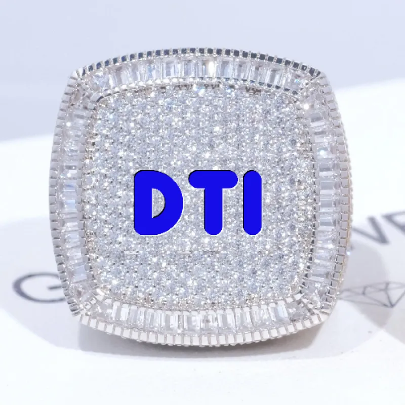 CUSTOM LETTER 3D ICED RING sold by The GUU Shop