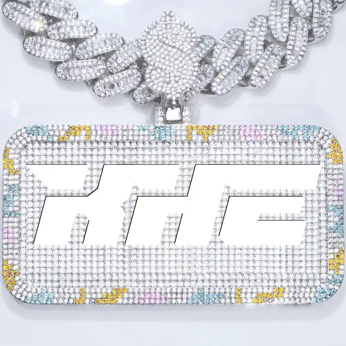 CUSTOM LETTER NECKLACE 3D COLORFUL SQUARE sold by The GUU Shop