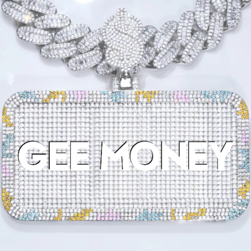 CUSTOM LETTER NECKLACE 3D COLORFUL SQUARE sold by The GUU Shop