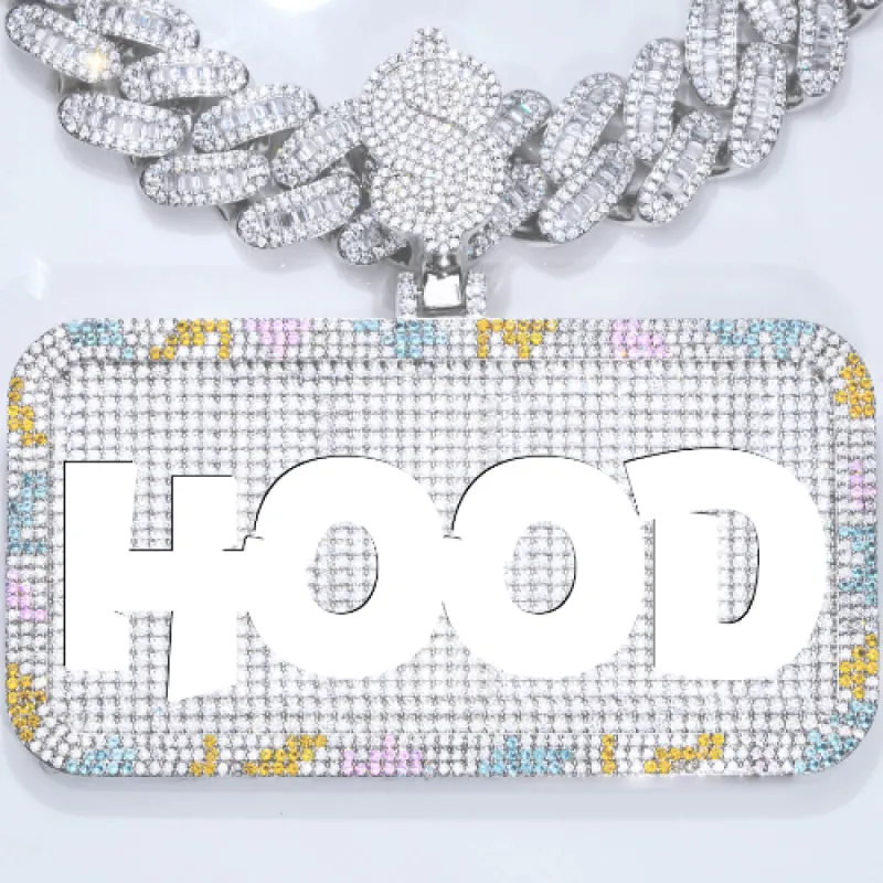 CUSTOM LETTER NECKLACE 3D COLORFUL SQUARE sold by The GUU Shop