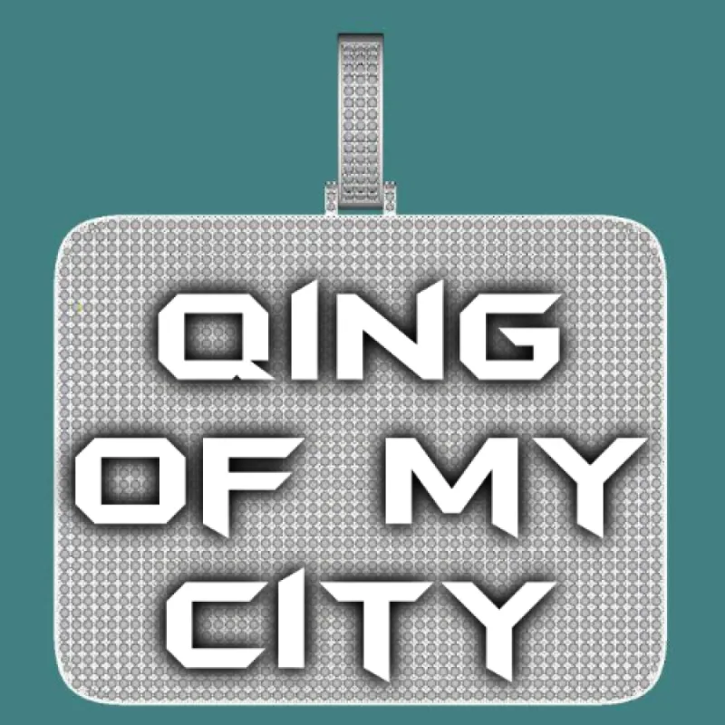 CUSTOM LETTER NECKLACE 3D BIG SQUARE sold by The GUU Shop