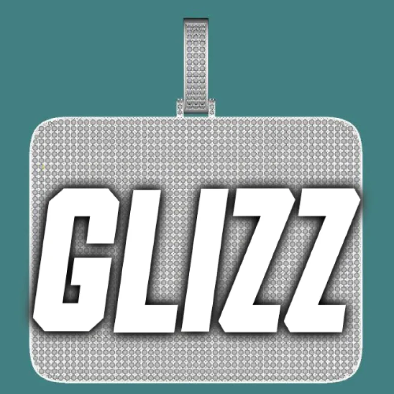 CUSTOM LETTER NECKLACE 3D BIG SQUARE sold by The GUU Shop