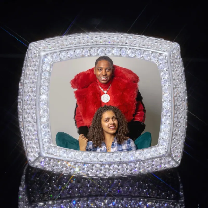 3D CUSTOM PICTURE ICED RING sold by The GUU Shop