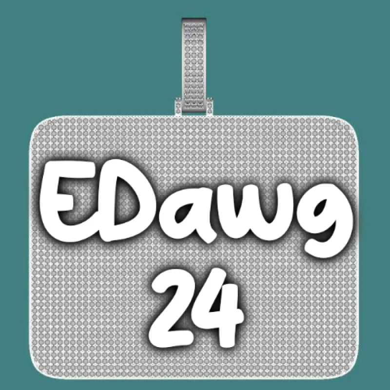 CUSTOM LETTER NECKLACE 3D BIG SQUARE sold by The GUU Shop