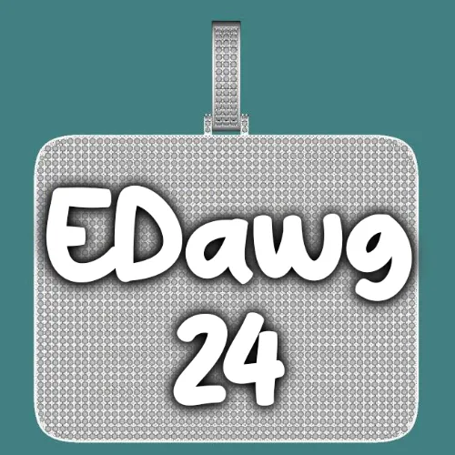 CUSTOM LETTER NECKLACE 3D BIG SQUARE sold by The GUU Shop