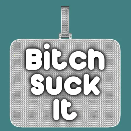 CUSTOM LETTER NECKLACE 3D BIG SQUARE sold by The GUU Shop