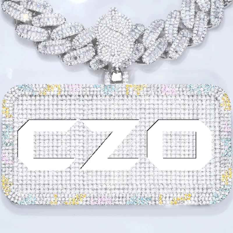 CUSTOM LETTER NECKLACE 3D COLORFUL SQUARE sold by The GUU Shop