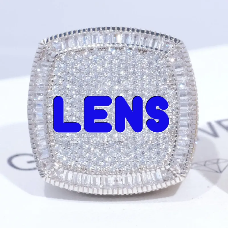 CUSTOM LETTER 3D ICED RING sold by The GUU Shop