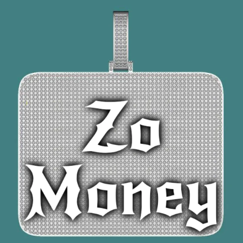 CUSTOM LETTER NECKLACE 3D BIG SQUARE sold by The GUU Shop