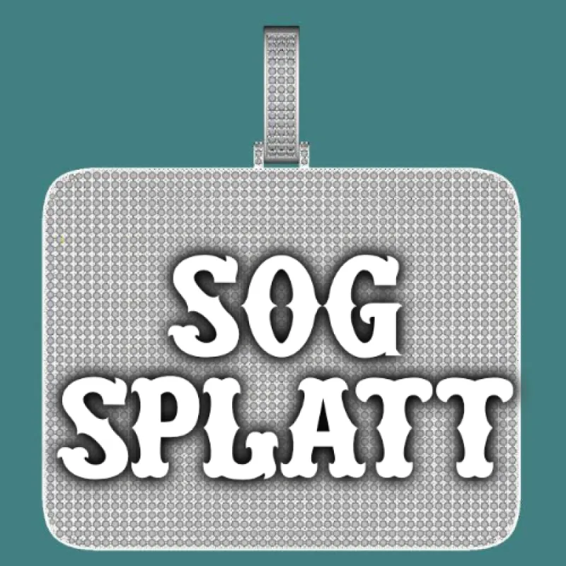 CUSTOM LETTER NECKLACE 3D BIG SQUARE sold by The GUU Shop