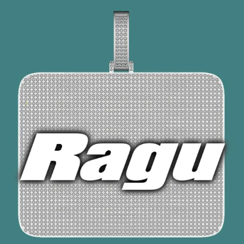 CUSTOM LETTER NECKLACE 3D BIG SQUARE sold by The GUU Shop