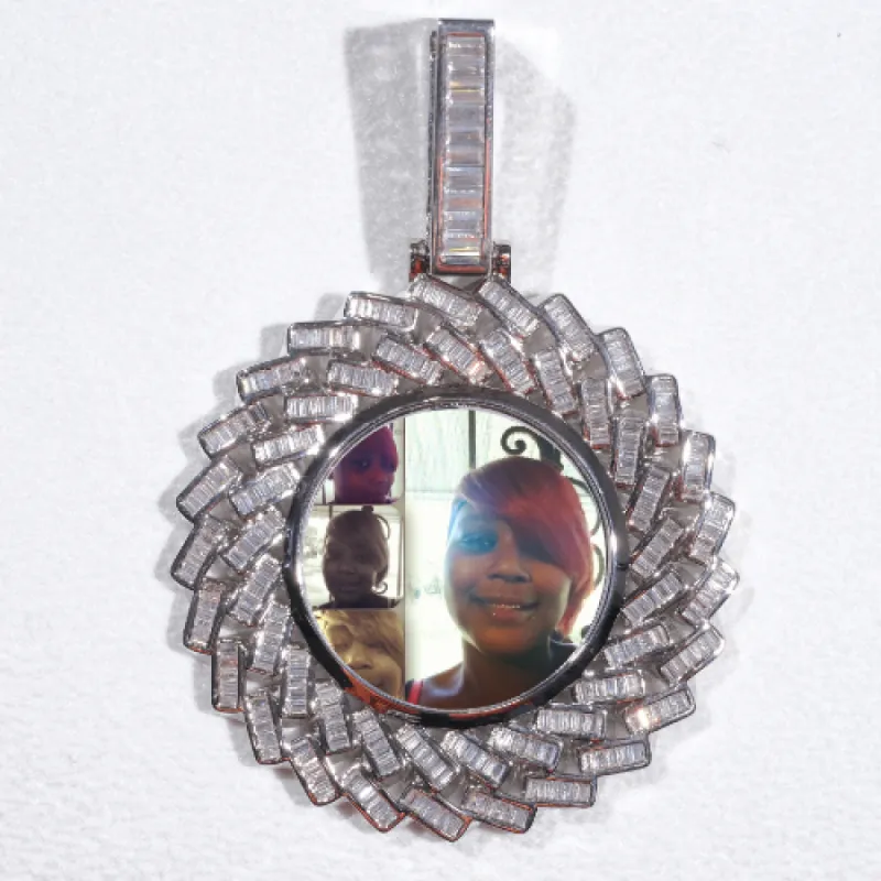 Large 3D Baguette Custom Picture Pendant sold by The GUU Shop