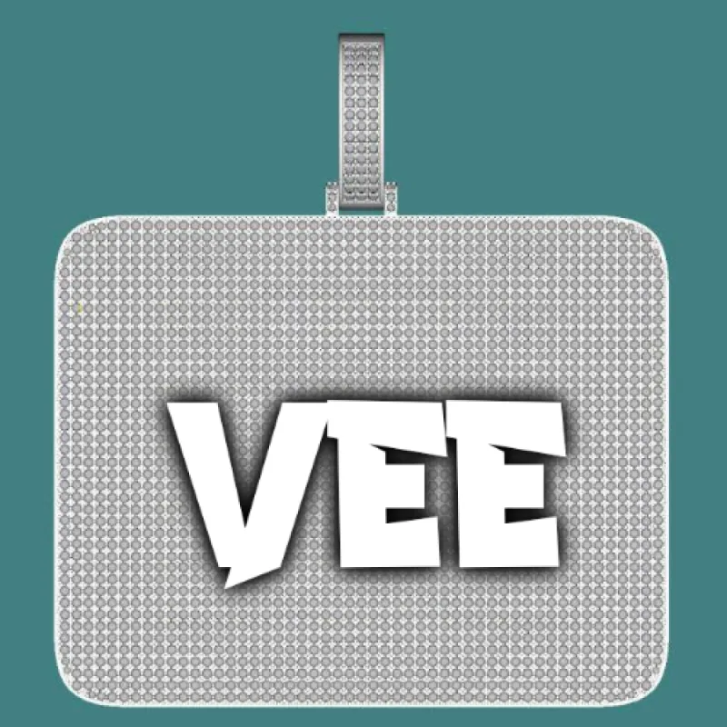 CUSTOM LETTER NECKLACE 3D BIG SQUARE sold by The GUU Shop