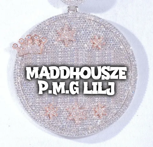 CUSTOM LETTER NECKLACE 3D BIG CROWN DISC sold by The GUU Shop