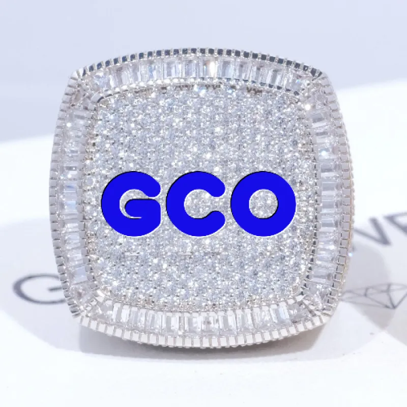 CUSTOM LETTER 3D ICED RING sold by The GUU Shop