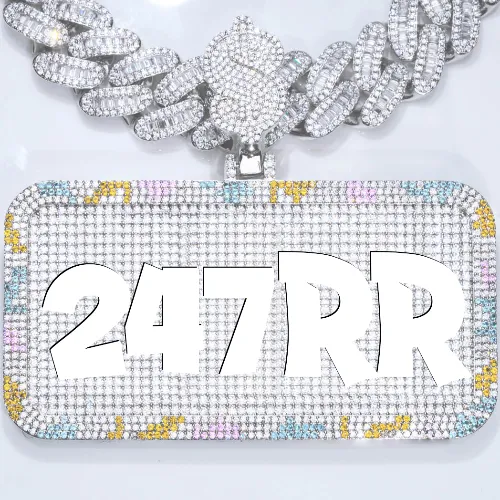 CUSTOM LETTER NECKLACE 3D COLORFUL SQUARE sold by The GUU Shop