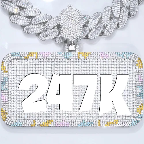 CUSTOM LETTER NECKLACE 3D COLORFUL SQUARE sold by The GUU Shop