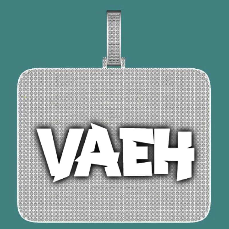 CUSTOM LETTER NECKLACE 3D BIG SQUARE sold by The GUU Shop