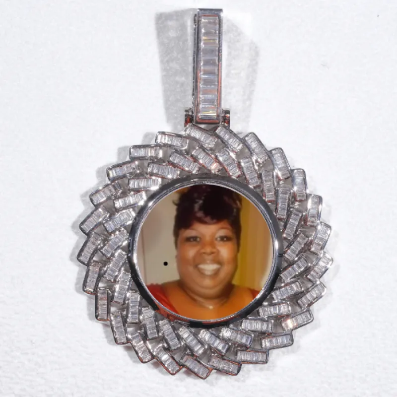 Large 3D Baguette Custom Picture Pendant sold by The GUU Shop