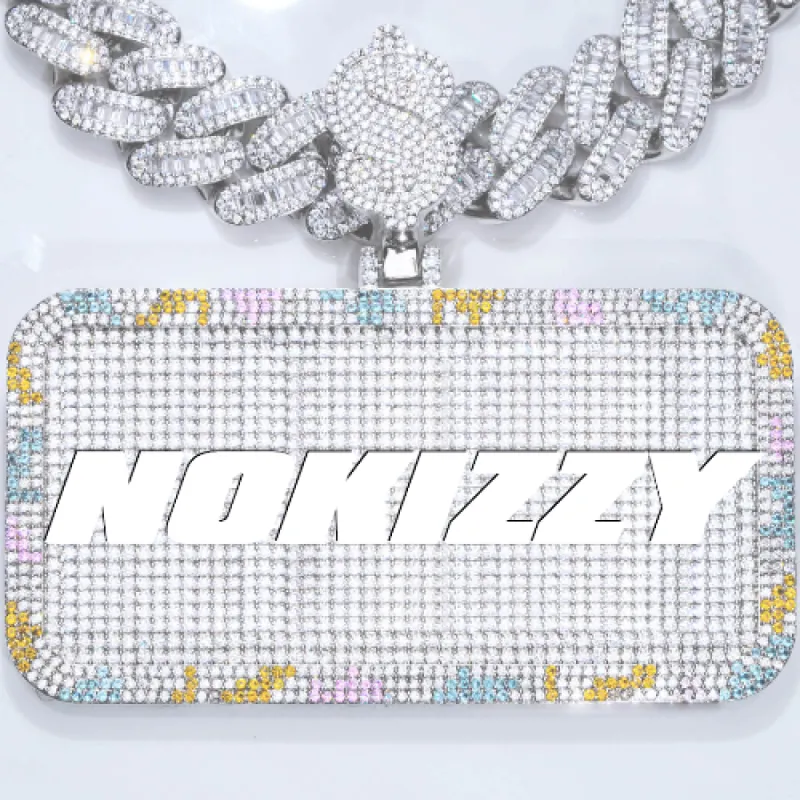 CUSTOM LETTER NECKLACE 3D COLORFUL SQUARE sold by The GUU Shop