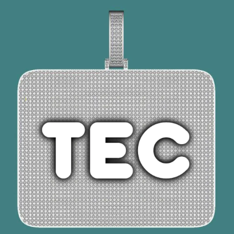 CUSTOM LETTER NECKLACE 3D BIG SQUARE sold by The GUU Shop